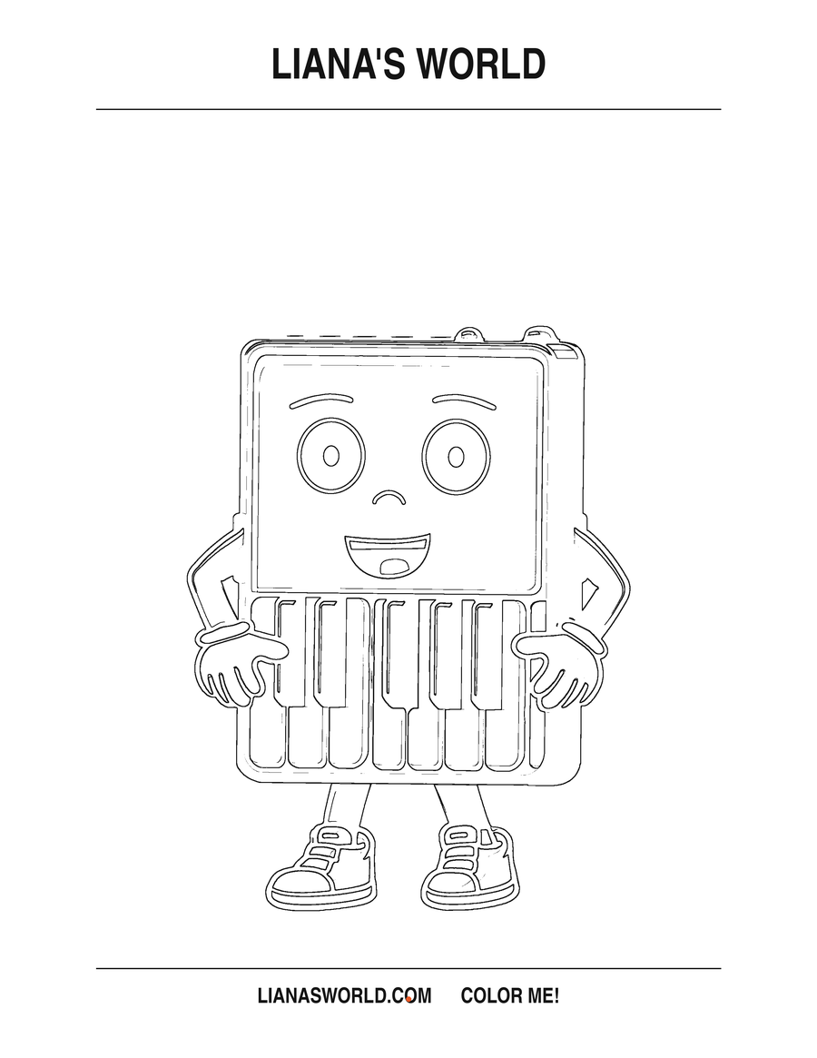 Chordy coloring page