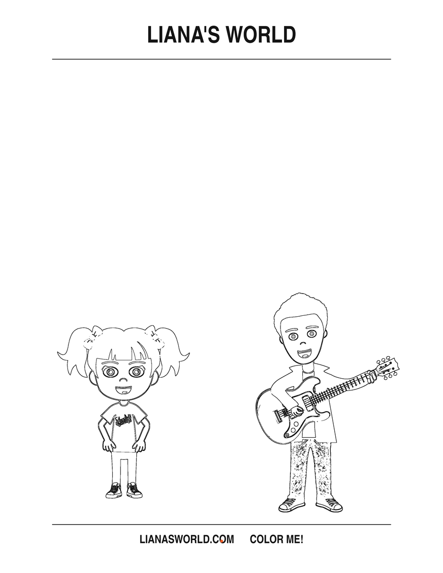 Liana & Dylan coloring page