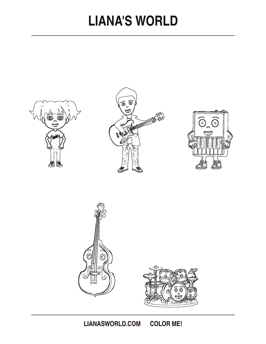 The Whole Band coloring page